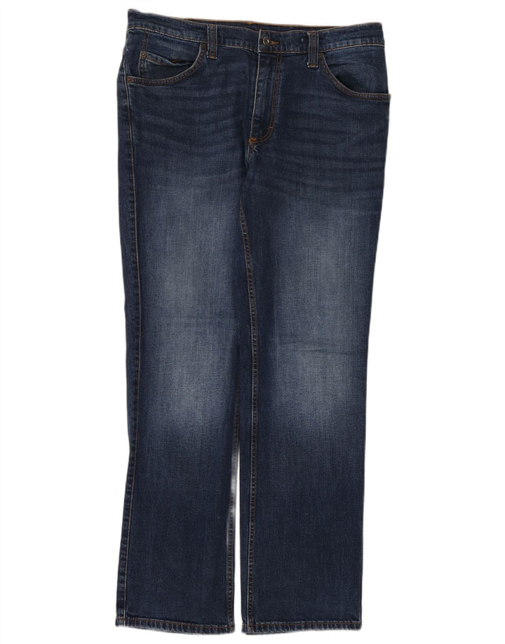 Mustang Herren Oklahoma Straight Jeans W36 L32 Blaue Baumwolle