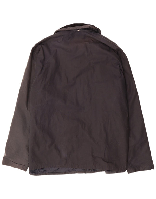 Royal Spencer Herrenjacke aus gewachster Baumwolle, UK 46 3XL, marineblaue Baumwolle