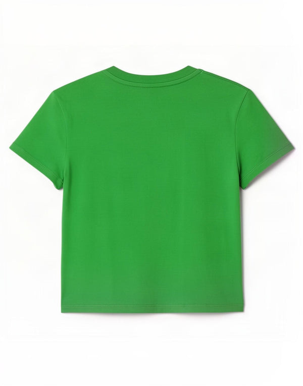 Zara Damen Crop T-Shirt Top UK 8 Small Grün