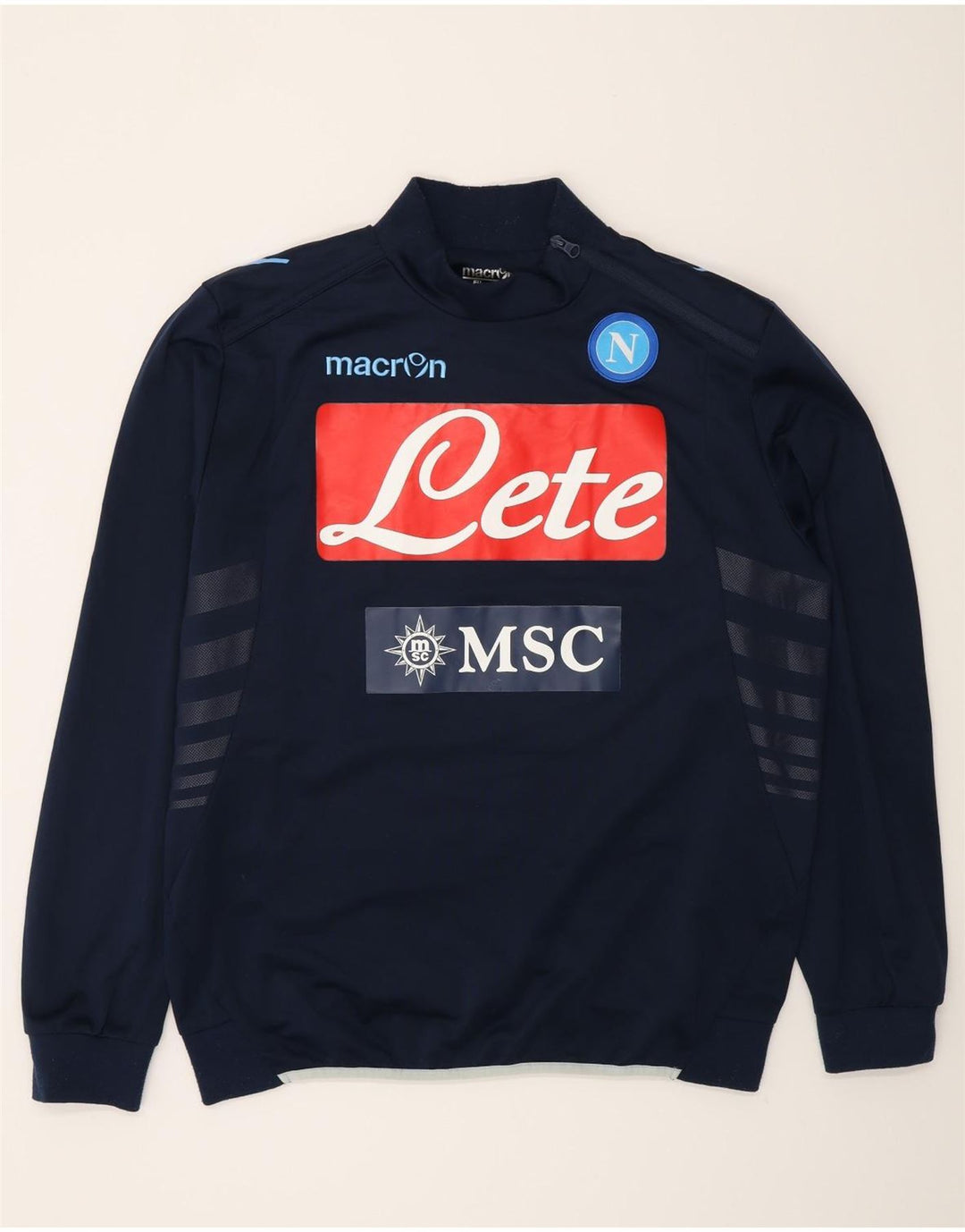 Macron Herren-Trainingsanzug mit Grafik-Pullover, groß, Marineblau, Farbblock