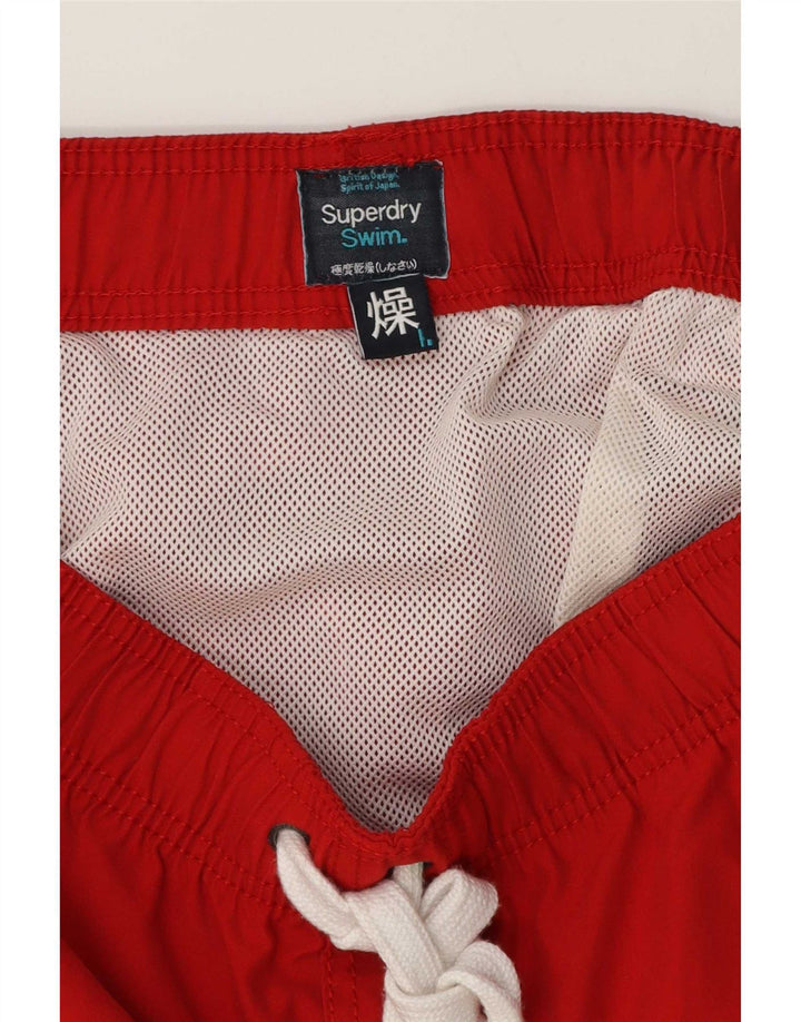Superdry Herren Badeshorts Mittelrot