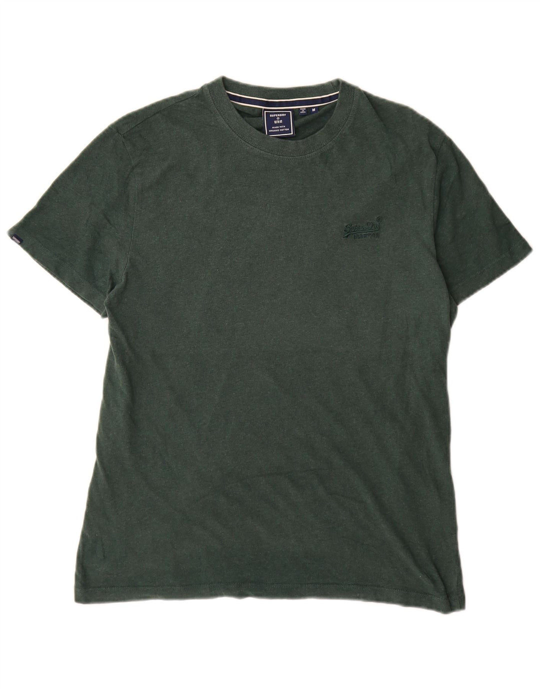 Superdry Herren T-Shirt-Oberteil aus mittelgrüner Baumwolle