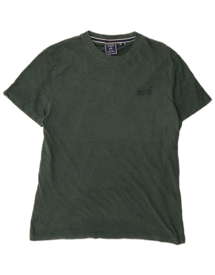 Superdry Herren T-Shirt-Oberteil aus mittelgrüner Baumwolle