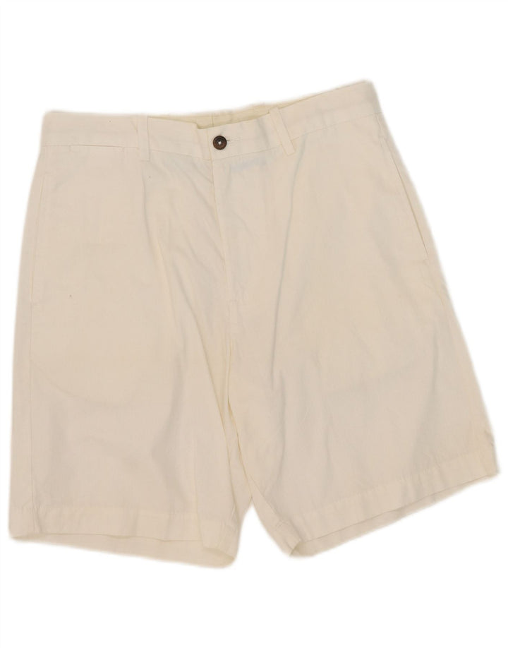 Marks & Spencer Damen Blue Harbour Chinoshorts W32 Large Weiße Baumwolle