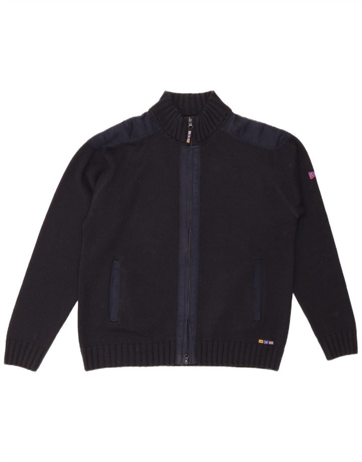 PORTOFINO Damen Strickjacke Pullover UK 16 Große schwarze Wolle