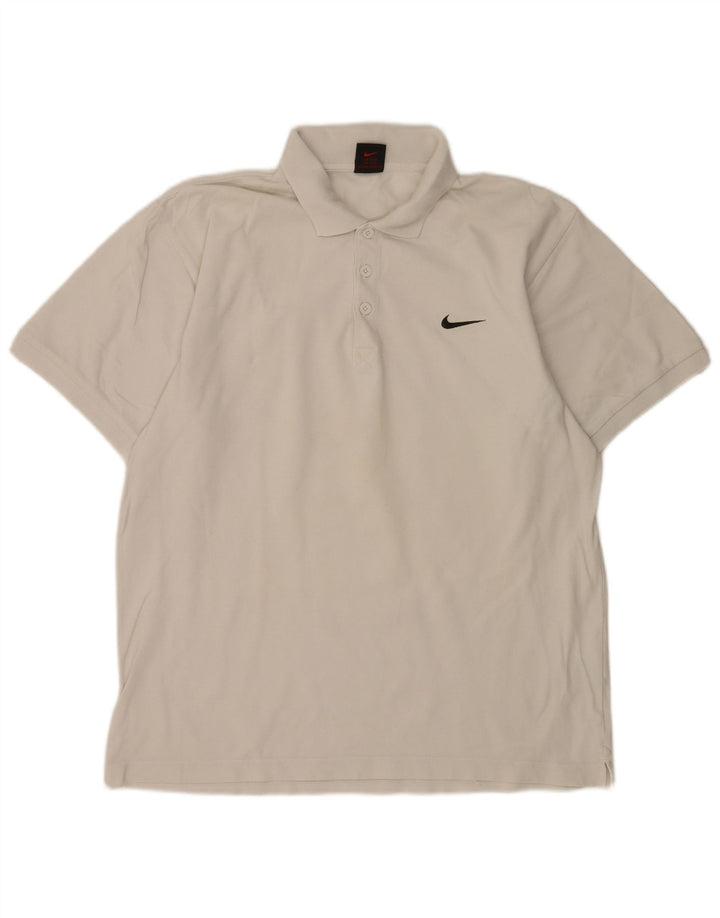 Nike Herren Poloshirt UK 39/41 Mittelweiße Baumwolle