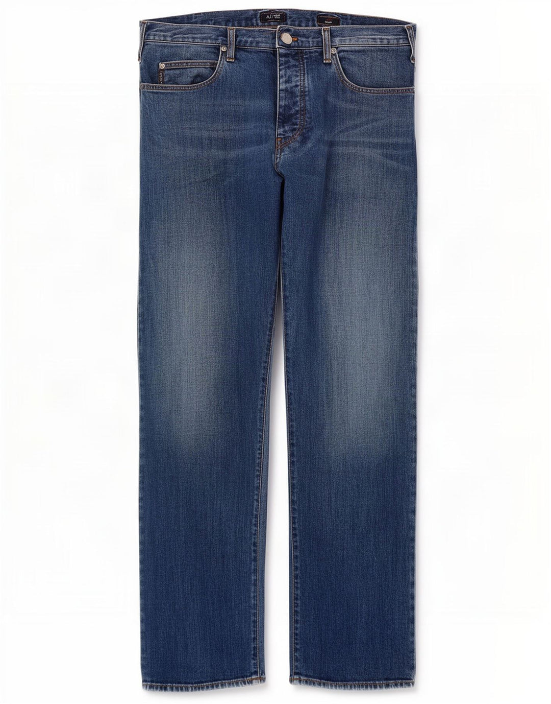 Armani Damen Straight Jeans W36 L30 Blaue Baumwolle