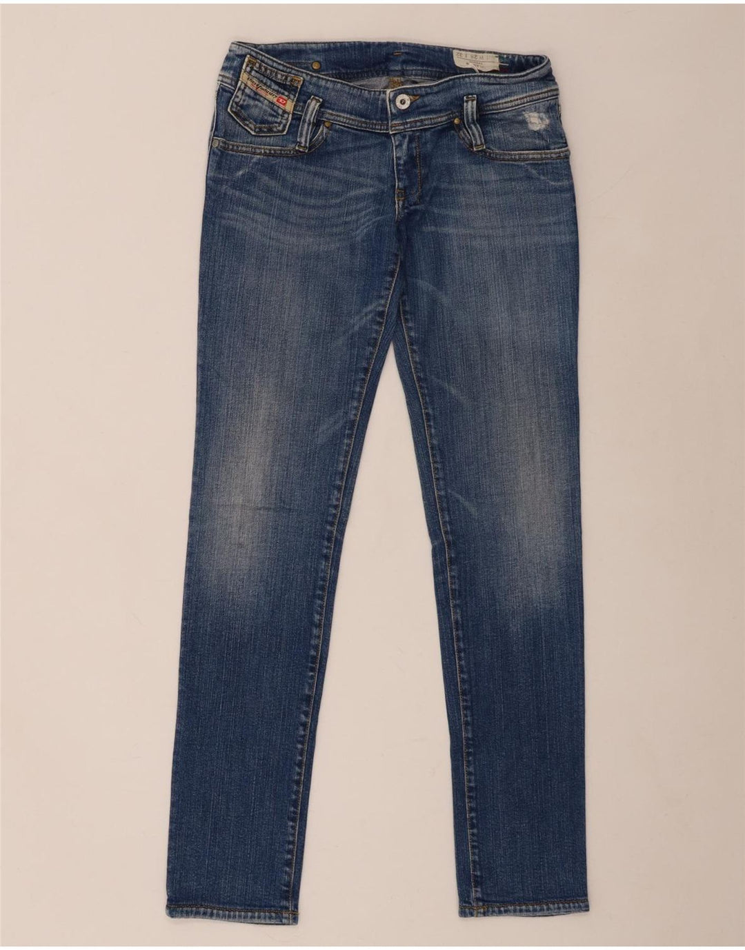 Diesel Damen Matic Distressed Slim Jeans W28 L32 Blau