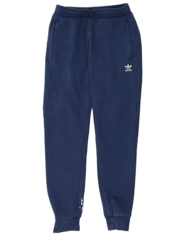 Adidas Herren-Trainingshose, Jogginghose, mittelblau, Baumwolle