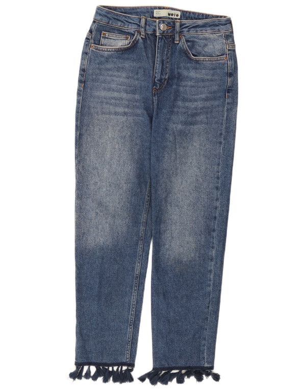 Topshop Damen Tapered Jeans W28 L24 Blaue Baumwolle
