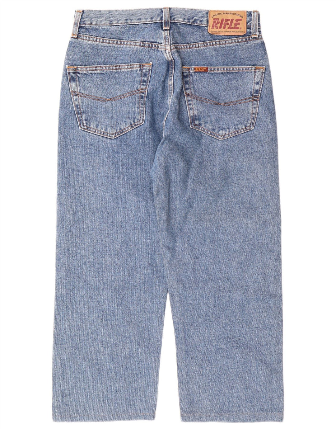 RIFLE Herren Capri-Jeans W32 L22 Blaue Baumwolle