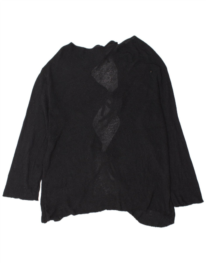 Übergroßer Damen-Pullover mit U-Boot-Ausschnitt von Zara, Gr. 14, mittelschwarz gefleckt