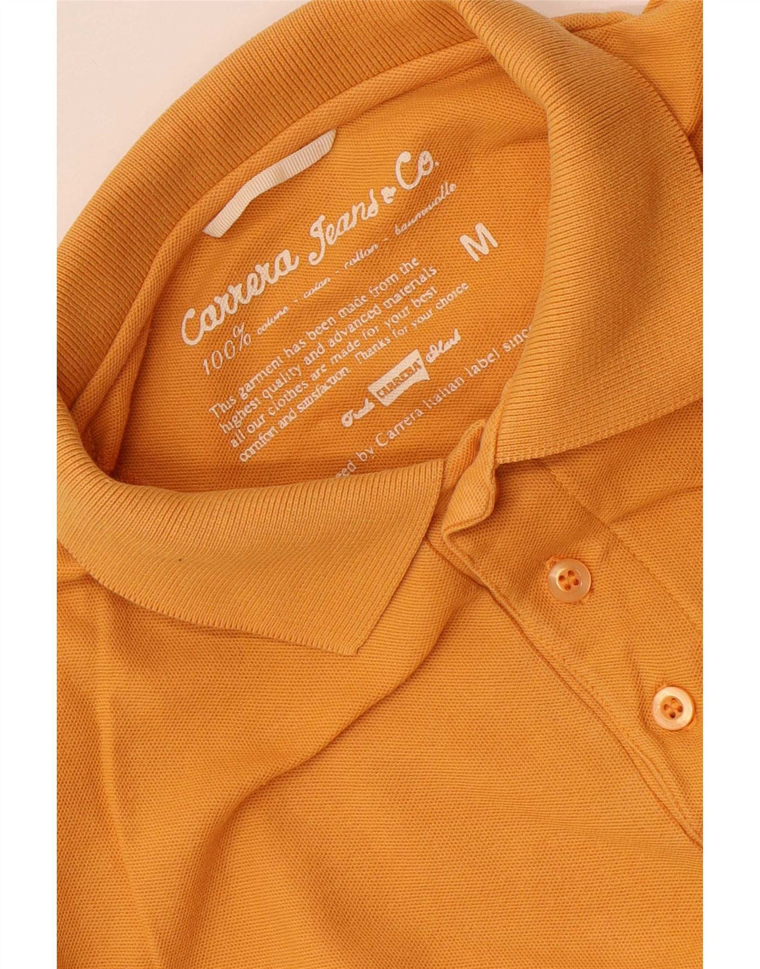 Carrera Herren-Poloshirt aus mittelgelber Baumwolle