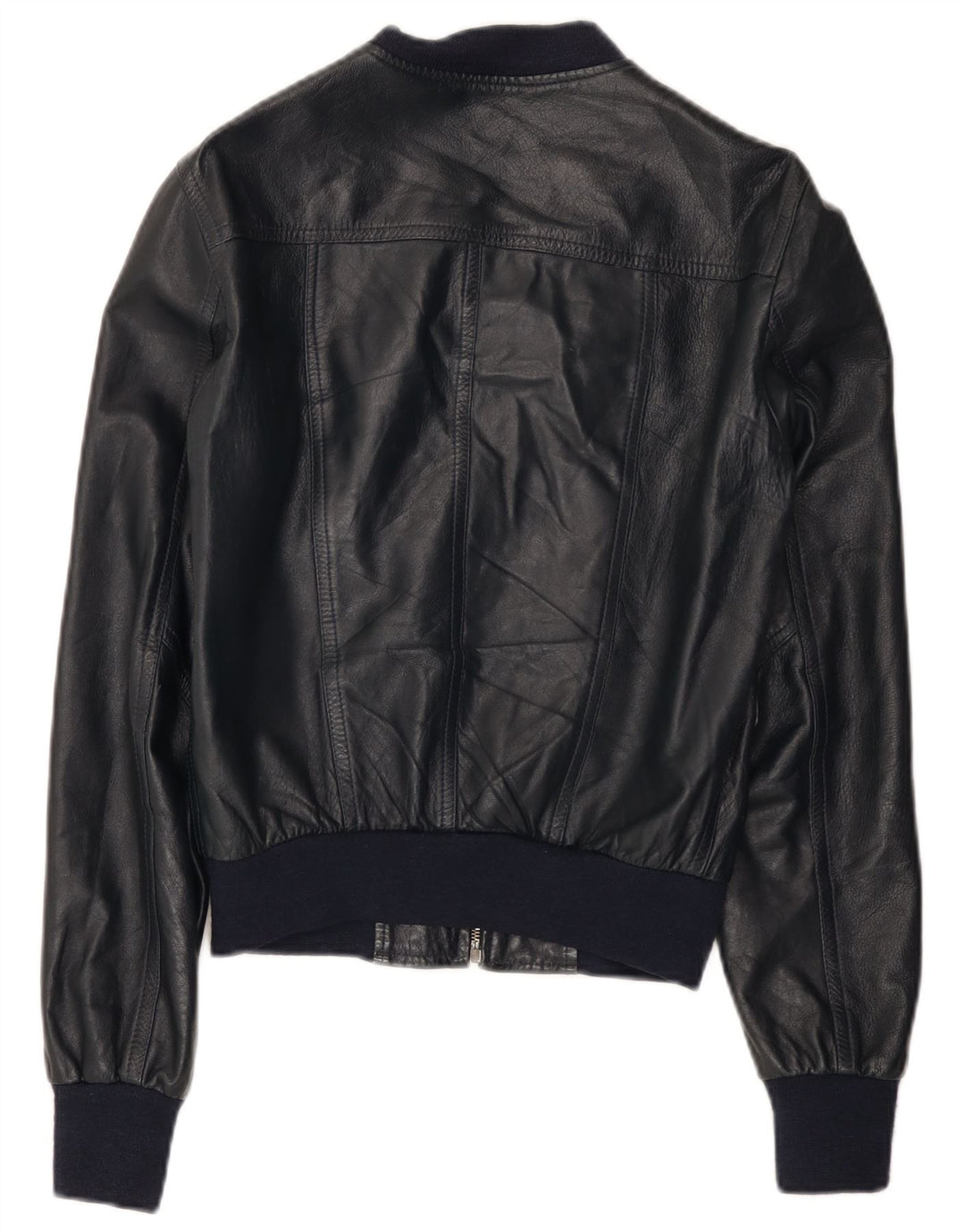 Imperial Damen Lederjacke UK 12 Medium Marineblaues Leder