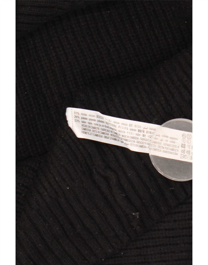 Schulterfreier Rollkragenpullover von Zara für Damen, Gr. 14, mittelschwarz