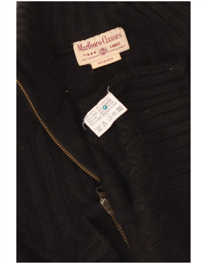 Marlboro Classics Damen-Cardigan-Pullover UK 12 Mittelschwarze Wolle