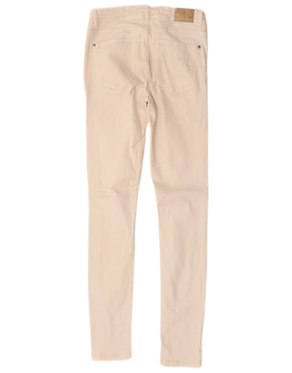 Zara Damen Röhrenjeans W28 L31 Beige