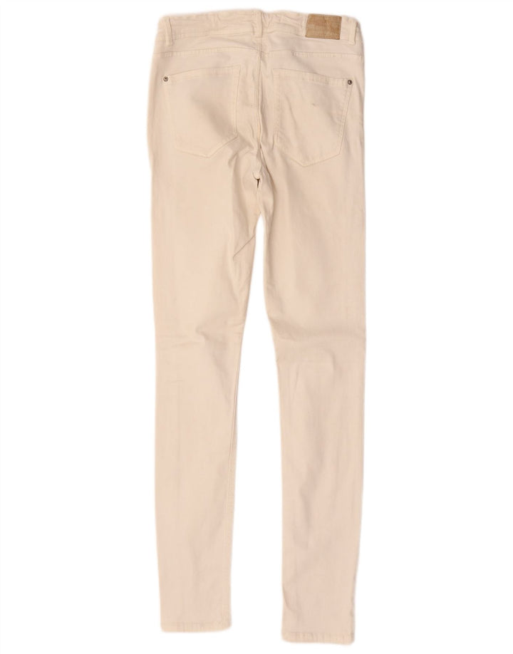 Zara Damen Röhrenjeans W28 L31 Beige