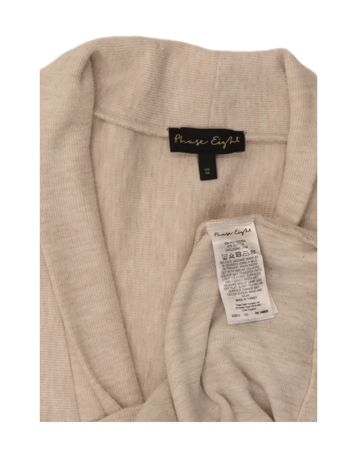 Phase Eight Damen-Wickel-Cardigan, Gr. 10, Größe S, Beige, Polyester