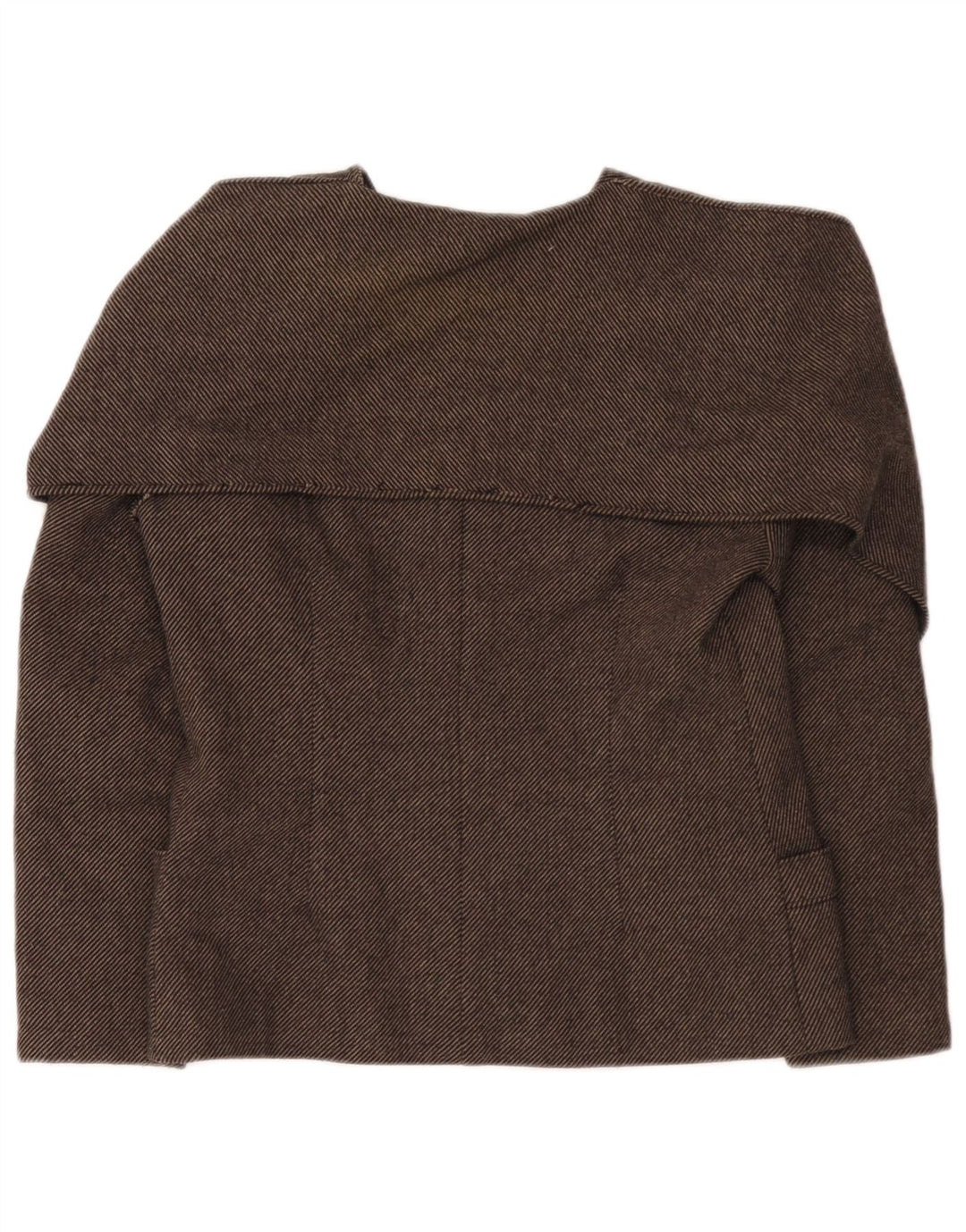 Luisa Spagnoli Damen 2-Knopf-Blazerjacke IT 44 Mittelbrauner Nadelstreifen