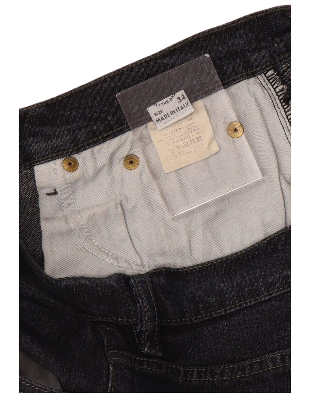 Diesel Damen Schlagjeans W34 L32 Marineblaue Baumwolle