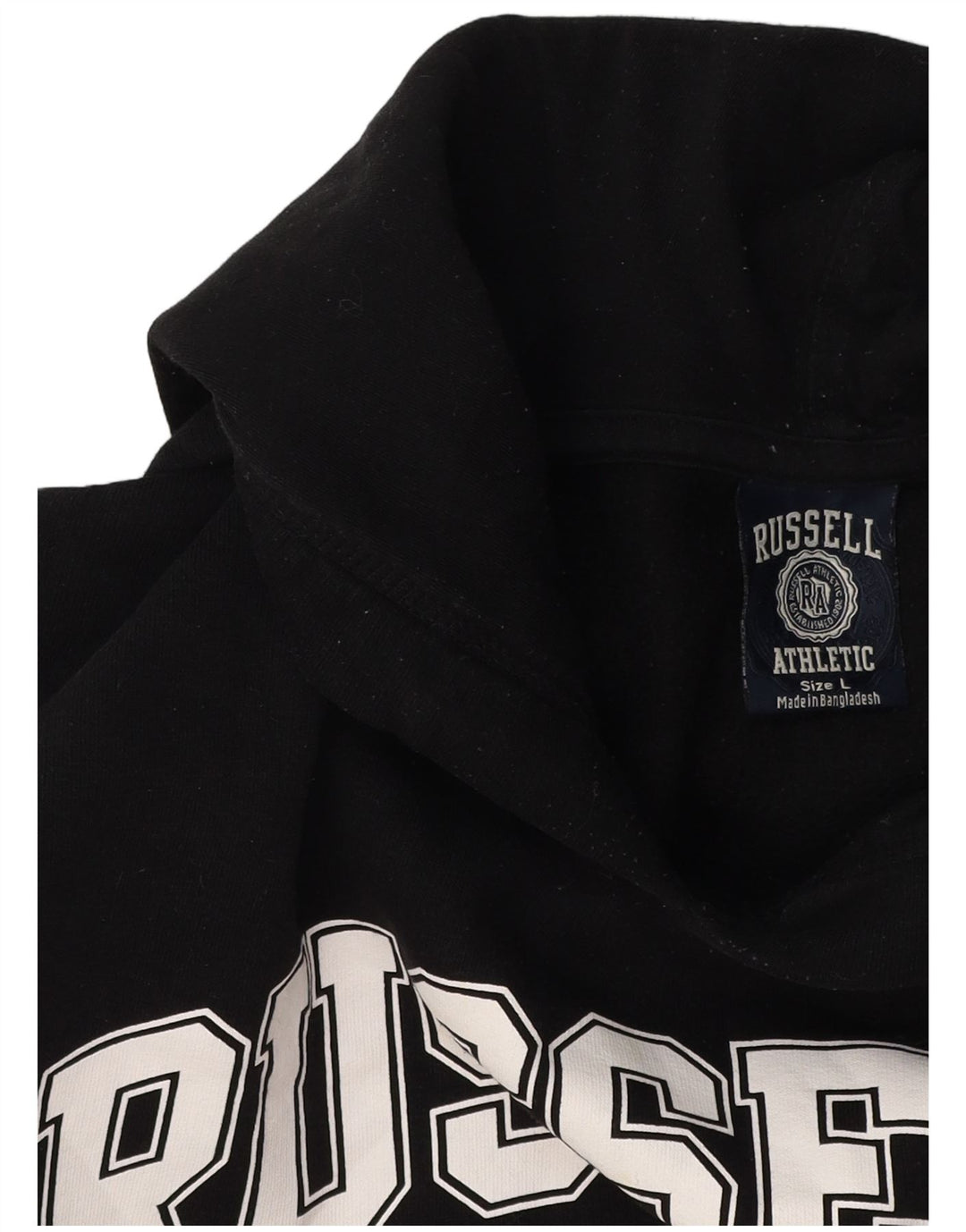 RUSSELL ATHLETIC Herren-Kapuzenpullover mit Grafik, groß, schwarze Baumwolle