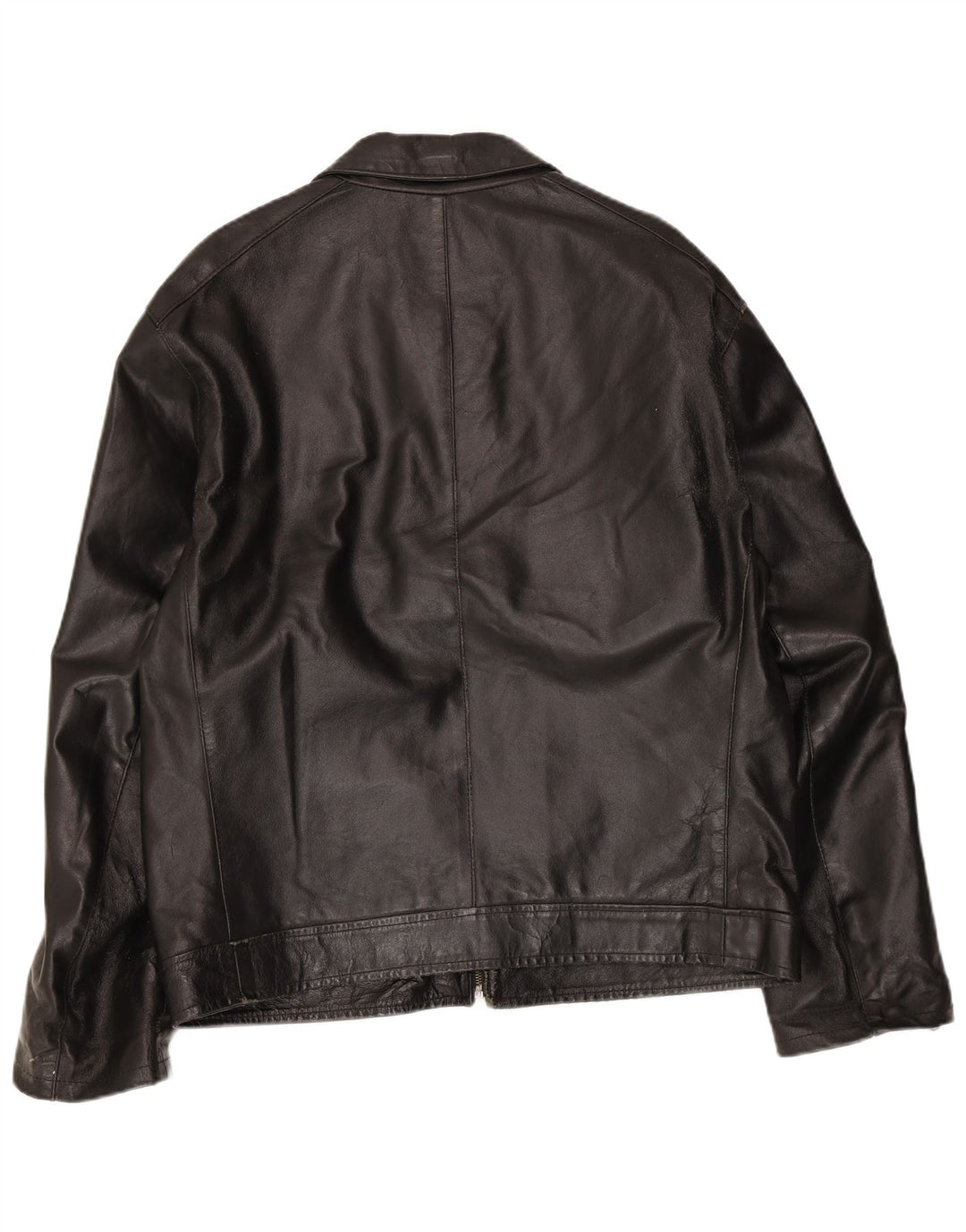 Vintage Herren Bomber Lederjacke UK 42 2XL Schwarzes Leder