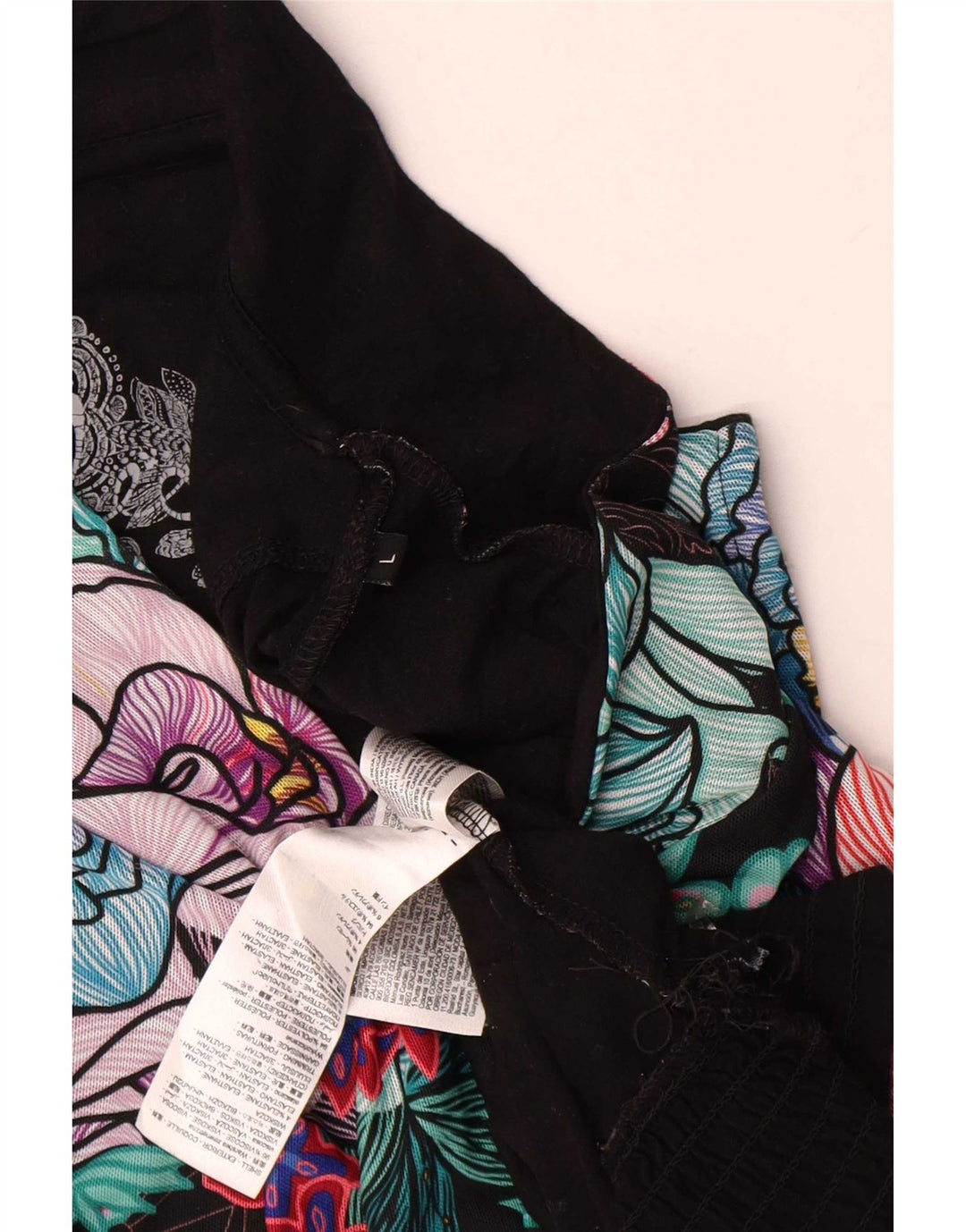 Desigual Damen Blusenoberteil UK 16 Große mehrfarbige Blumenviskose
