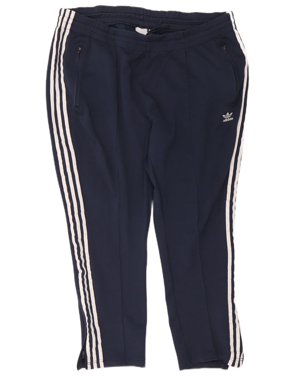 Adidas Damen Trainingshose UK 28/30 3XL Marineblau Baumwolle