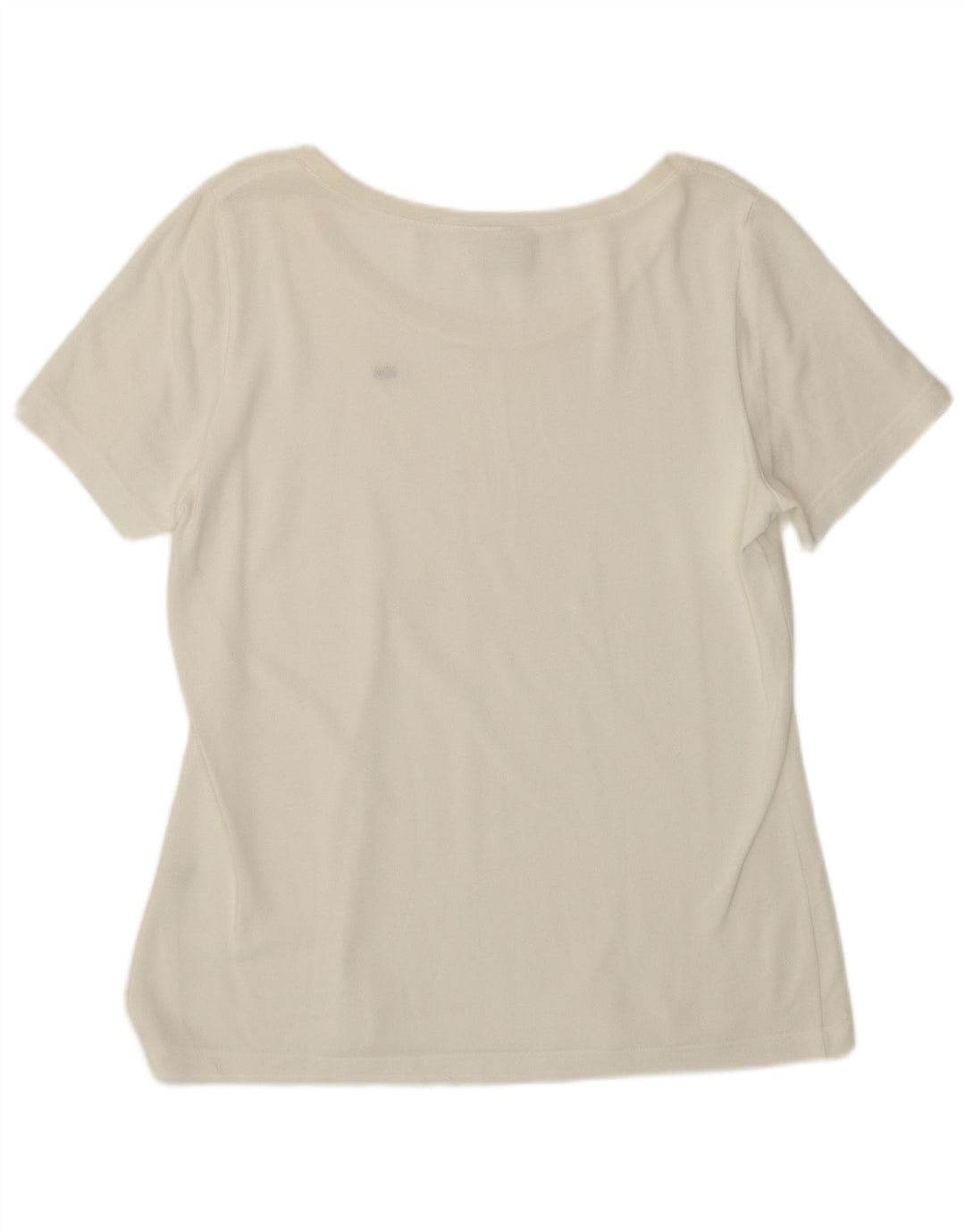 Lacoste Damen T-Shirt Top Größe 44 Große weiße Baumwolle