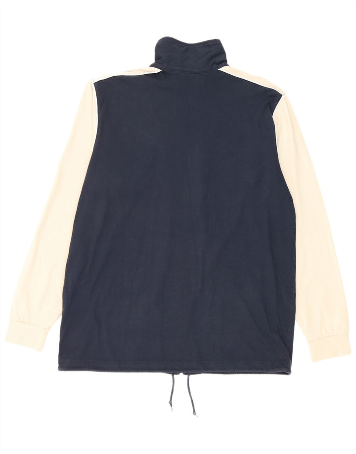 Kappa Herren-Trainingsanzugoberteil, große marineblaue Colourblock-Baumwolle