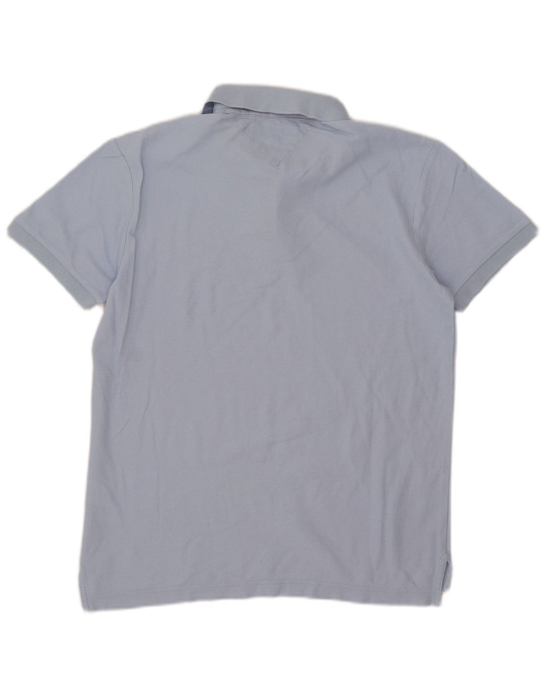 Tommy Hilfiger Herren-Poloshirt mit normaler Passform, mittelblaue Baumwolle