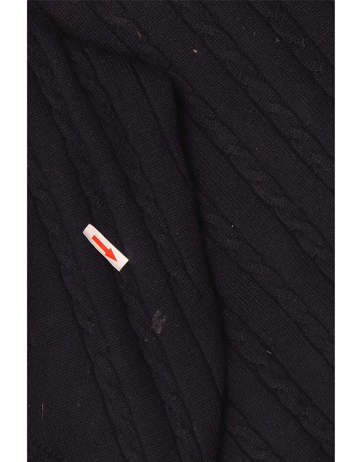 Pringle Herren-Pullover mit Rollkragen, groß, marineblau, gestreift, Wolle