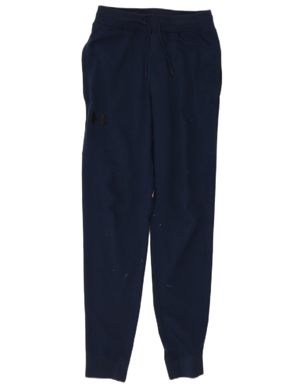 Under Armour Mens Heat Gear Tracksuit Trousers Joggers Small Navy Blue
