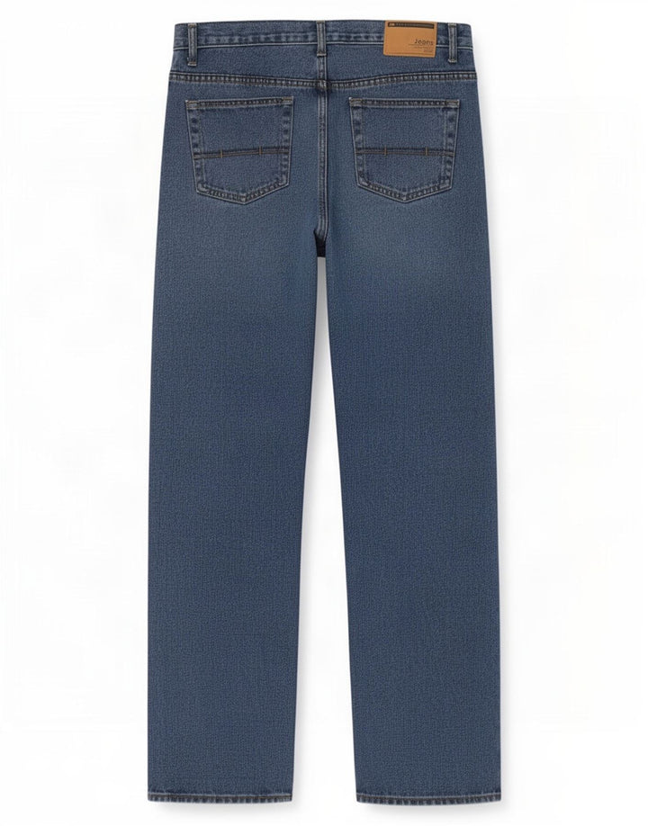Marks & Spencer Herren Straight Jeans W36 L31 Blaue Baumwolle