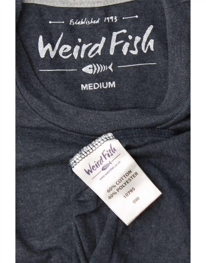 Weird Fish Herren-T-Shirt-Oberteil, mittelgroß, marineblau, Baumwolle