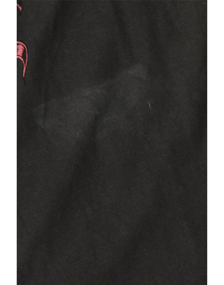 ALL SAINTS Übergroßes grafisches T-Shirt-Oberteil für Herren aus mittelschwarzer Baumwolle