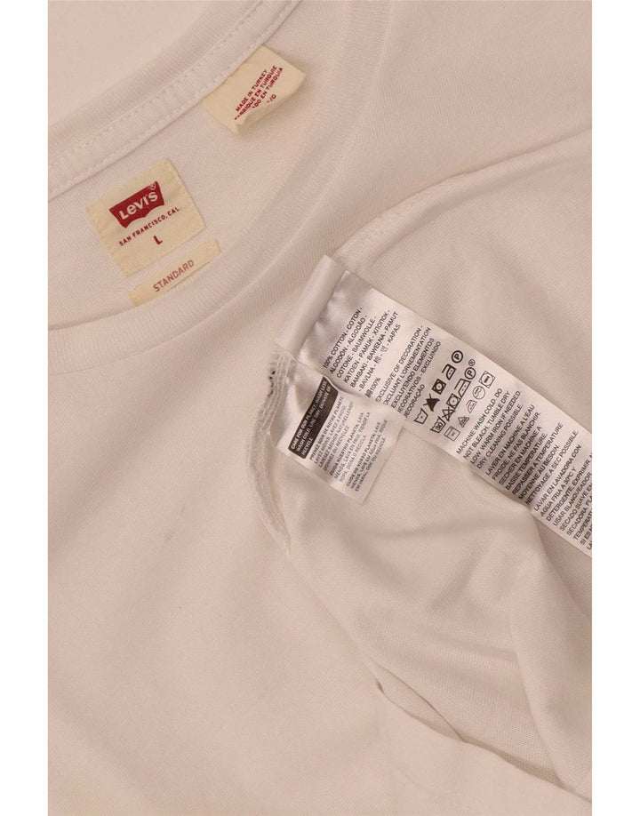 Levi's Herren Standard T-Shirt Top Large Weiß Baumwolle