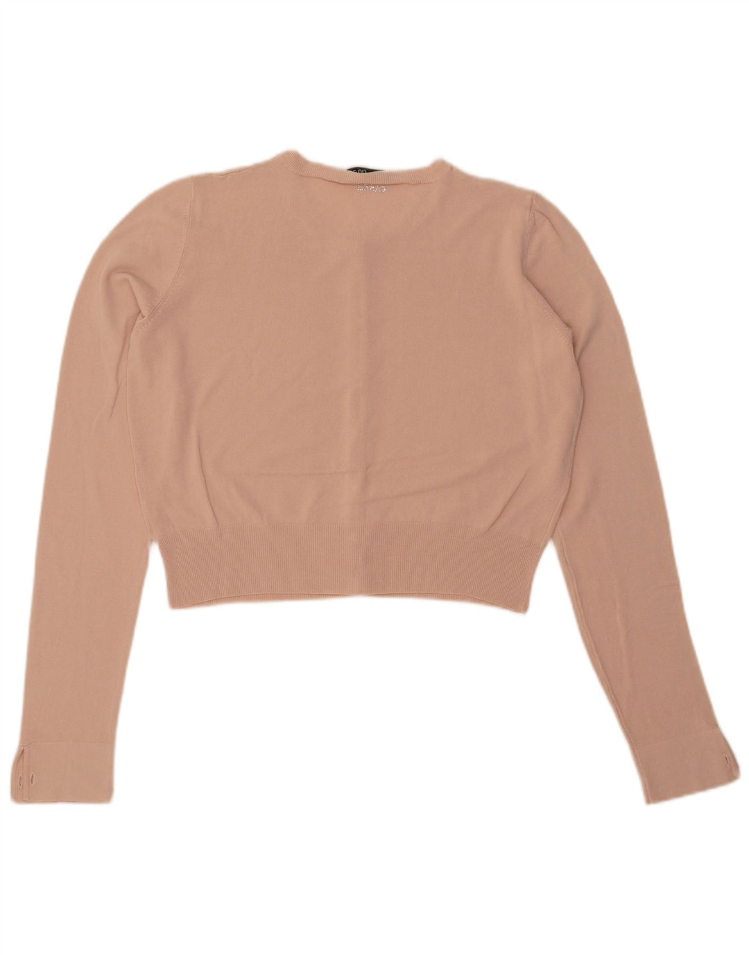 LIU JO Damen Crop Cardigan Pullover UK 14 Medium Beige