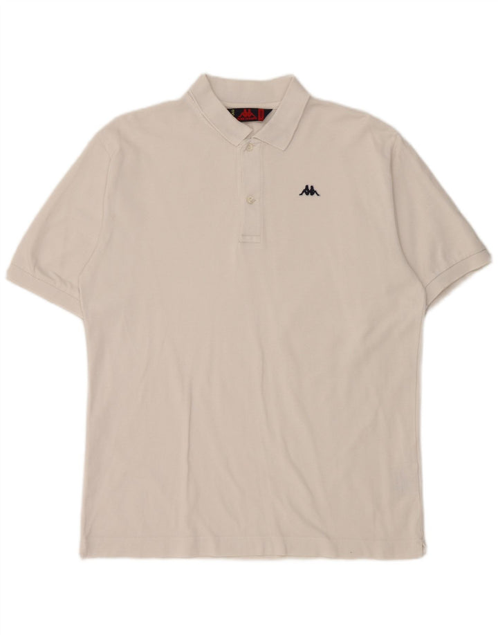 Kappa Herren-Poloshirt aus mittelweißer Baumwolle