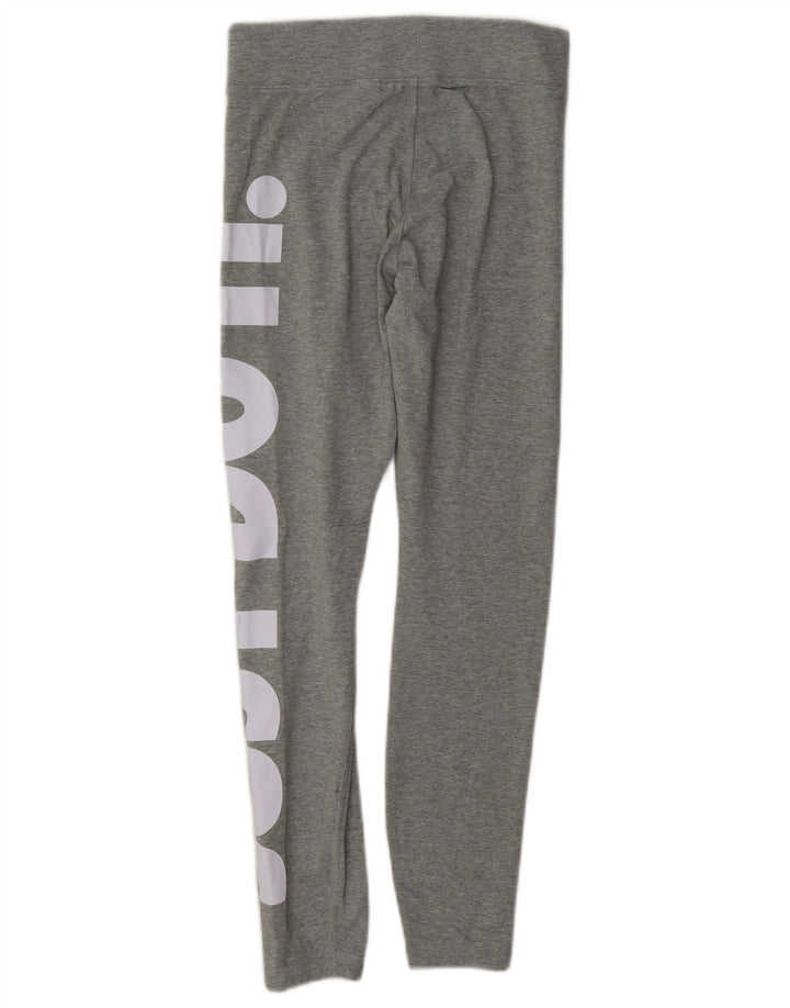 Nike Womens Graphic Leggings UK 10 Small Graue Baumwolle