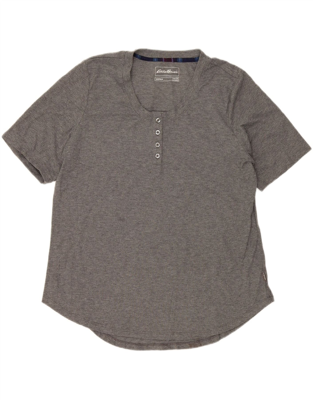 EDDIE BAUER Womens T-Shirt Top UK 18 XL Grey Polyester Vintage Eddie Bauer and Second-Hand Eddie Bauer from Messina Hembry 