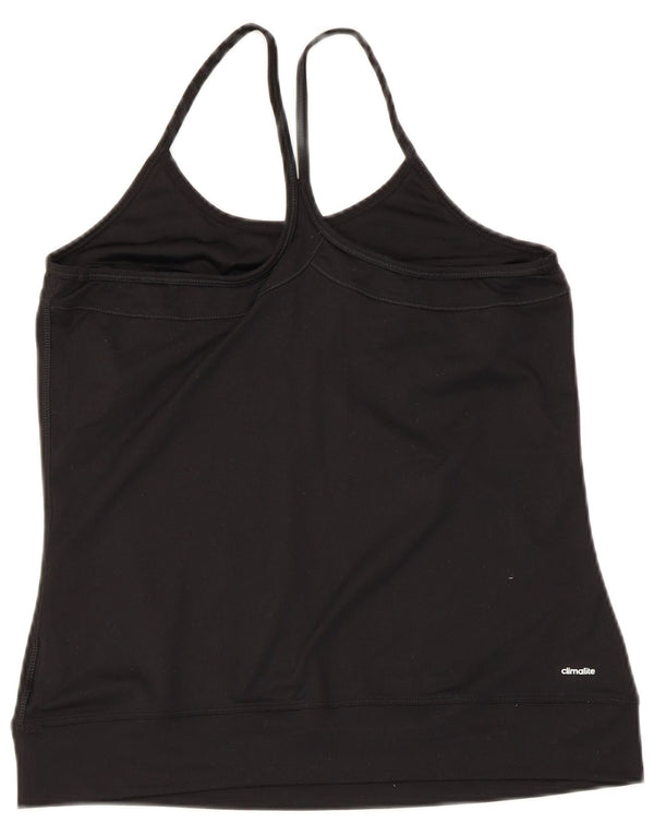 Adidas Damen Climalite Cami Top UK 16 Large Schwarz Polyester