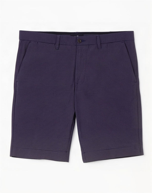 Marks & Spencer Herren Blue Harbour Chinoshorts, Größe L, W36, Marineblau gestreift