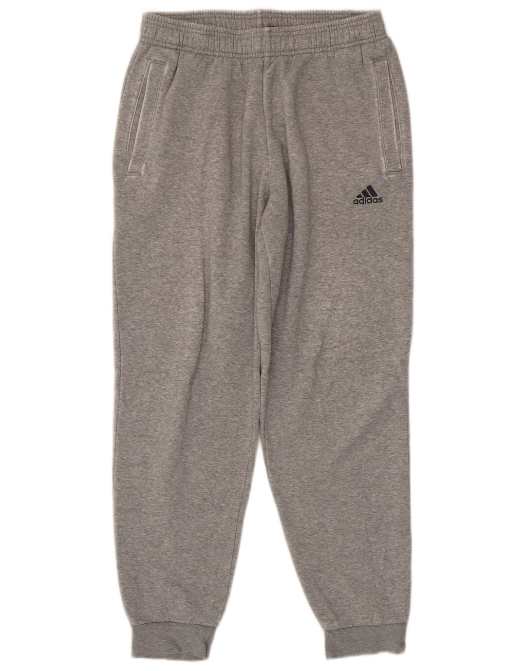 Adidas Herren-Trainingshose, Jogginghose, mittelgrau gefleckte Baumwolle