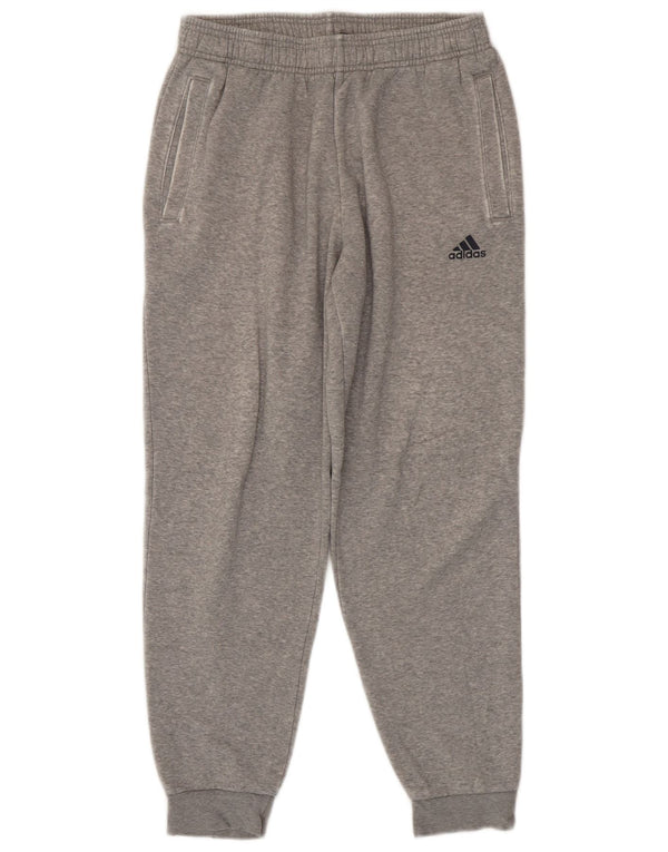 Adidas Herren-Trainingshose, Jogginghose, mittelgrau gefleckte Baumwolle