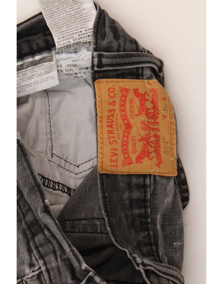 Levi's Herren 514 Straight Jeans W30 L32 Graue Baumwolle