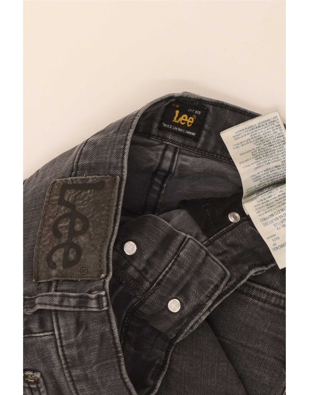 Lee Herren Straight Jeans W29 L32 Graue Baumwolle