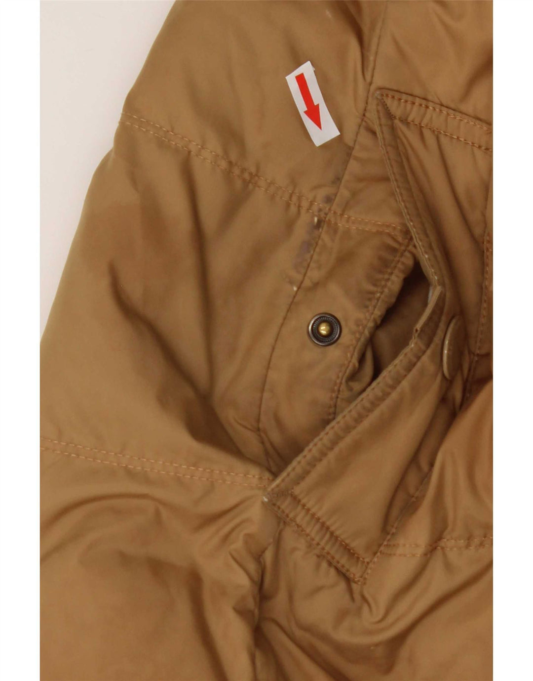 Tommy Hilfiger Wattierter Damenmantel mit Kapuze, UK 10, Größe S, braun, Polyester