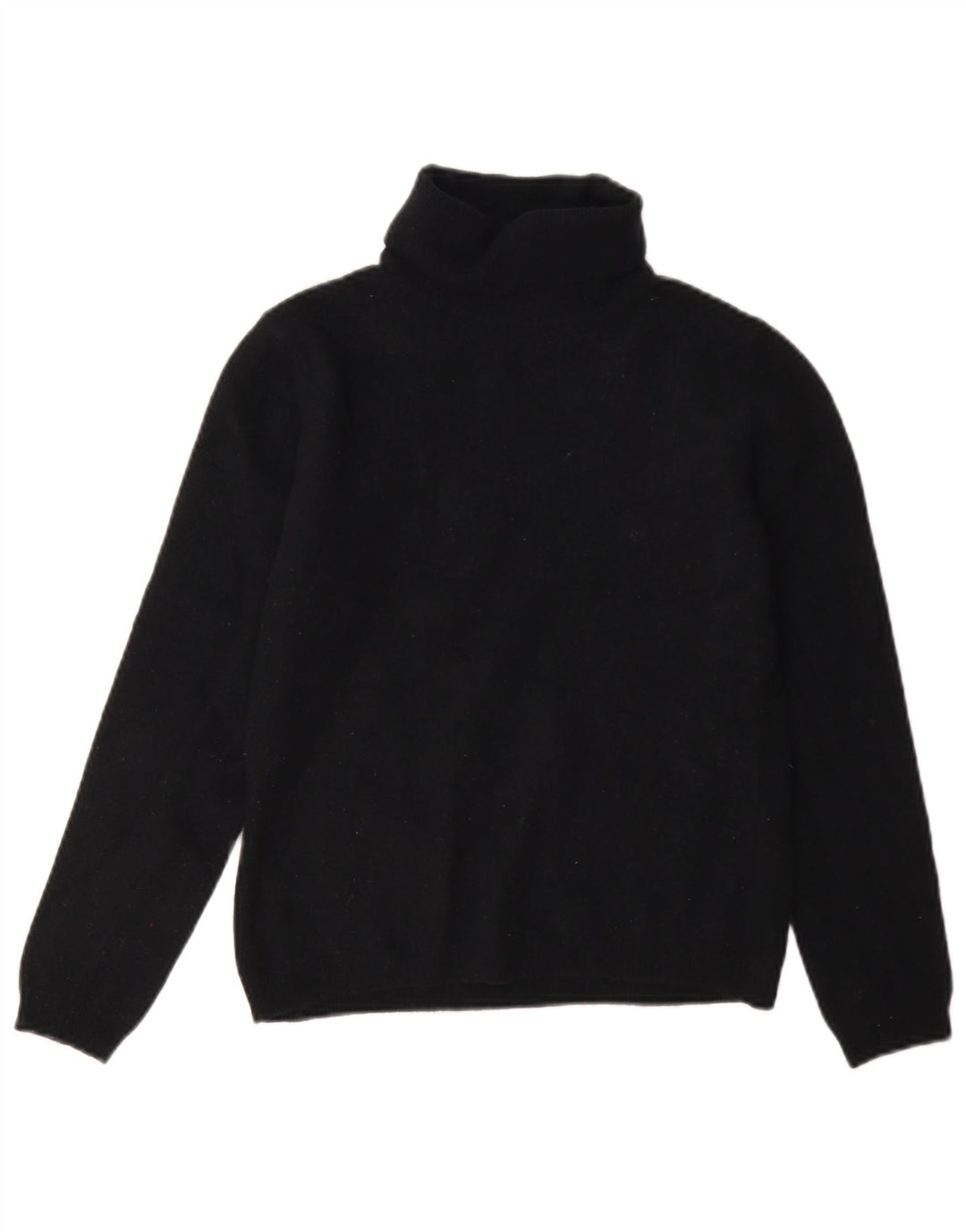 Benetton Damen-Pullover mit Rollkragen, UK 12, mittelschwarze Wolle